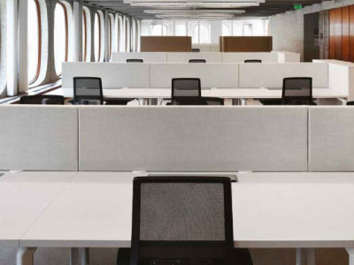 Panneau phonique de séparation de bureau bench Panneau acoustique pour bureaux partagés